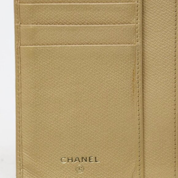 Chanel Beige Calf Leather CC Button Line Long Flap Wallet - Picture 7 of 16